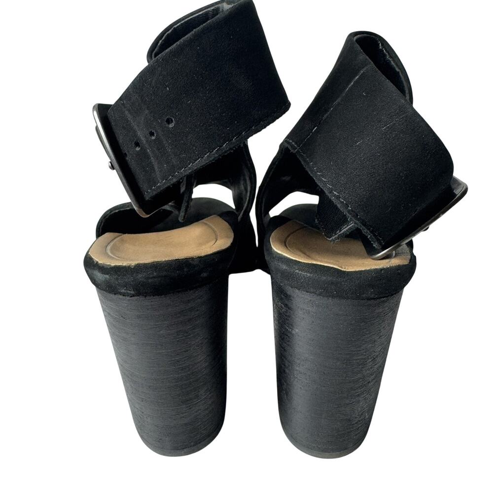 Vionic Black Peep Toe Ankle Boots 8.5 Chunky Heel Comfort Sandals - Picture 5 of 6